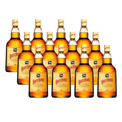 Whisky Escocês WHITE HORSE 8 Anos Garrafa 1 Litro caixa com 12 unidades